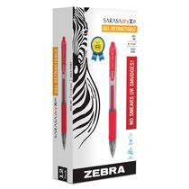 Caneta de tinta gel Zebra ZEB46630 vermelha de 1,0 mm Bold Tip, pacote com 12