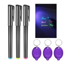 Caneta de tinta invisível Daemson com 3 mini lanternas UV LED