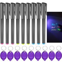 Caneta de tinta invisível Daemson Spy com 9 mini chaveiros LED UV