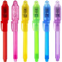 Caneta de tinta invisível EODVICS com luz, 6 unidades para festas infantis Caneta de tinta invisível EODVICS com luz, 6 unidades para festas infantis