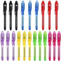 Caneta de tinta invisível, estilo SC, 21 unidades com marcador mágico de luz UV