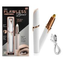 Caneta Depilador Sobrancelha Indolor Recarregável USB Flawless Brows