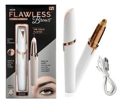 Caneta Depiladora De Sobrancelha Elétrica Usb Design Indolor Branco Caneta Depiladora De Sobrancelha Elétrica Usb Design Indolor Branco