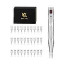 Caneta Derma Microneedling Sem Fio Multifuncional Para Cuidados Com a Pele Com 30 Cartuchos