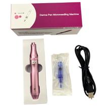 Caneta Derma Pen Sem Fio Microagulhamento Agulha Sobe Desce Caneta Derma Pen Sem Fio Microagulhamento Agulha Sobe Desce