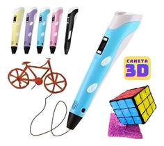 Caneta Desenho 3D Impressora Infantil Profissional + Refil - Shopbr