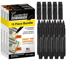 Caneta detectora de notas falsificadas Dri Mark CFD15PK x15 Pack Caneta detectora de notas falsificadas Dri Mark CFD15PK x15 Pack
