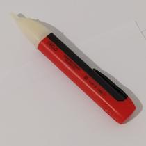 Caneta Detectora Fase Sonora Visual C/ Lanterna 2 Botoes Vermelho