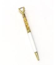 Caneta Diamante Com Glitter Metal Esferográfica /