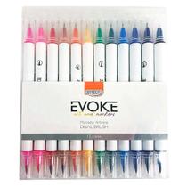 Caneta dual brush 12 cores Brw