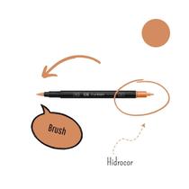 Caneta Dual Brush Pen CIS Aquarelável - VERMELHO - AMARELO - LARANJA - Marcador Artístico - Diversos Tons - Uni