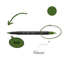 Caneta Dual Brush Pen VERDE - CIS Aquarelável - Marcador Artístico - Diversos Tons - Uni