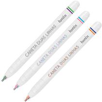 Caneta duas linhas Lunix 3 unidades Tilibra