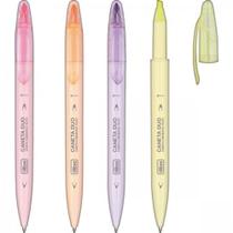 Caneta duo esferográfica com marca texto tilibra