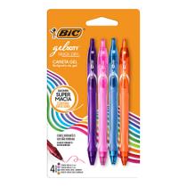 Caneta em Gel BIC Gelocity Quick Dry Ponta Fina 4 Cores