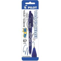 Caneta escreve e apaga esferográfica azul ponta fina 0.7mm Pilot