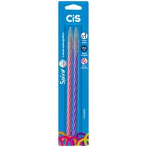 Caneta esf spiro 0,7 c/2 rosa e roxo cis Caneta esf spiro 0,7 c/2 rosa e roxo cis