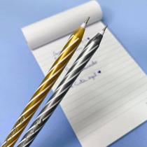 CANETA ESF SPIRO CIS 0.7 MM PRATA e DOURADA ( 1 UNID DE CADA)