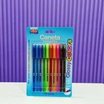 Caneta esfer. 1.0 glossy colors 10 cores - kaz Caneta esfer. 1.0 glossy colors 10 cores - kaz
