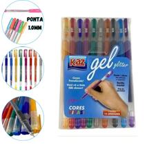 Caneta Esfereográfica 1.0 Gel Glitter 10 cores KZ98121