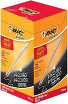 Caneta Esferog BIC Cristal Precisão e Suavidade, Verm, Ponta Ultra Fina, 0.8mm - Caixa c/ 50 uni