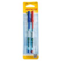 Caneta Esferográfia Ponta Fina 0,8mm Azul e Vermelha Com 2 Unidades Caneta Esferográfia Ponta Fina 0,8mm Azul e Vermelha Com 2 Unidades