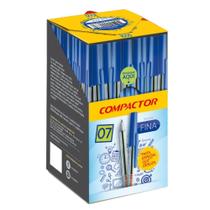 Caneta Esferográfica 0.7 Azul 50un Compactor
