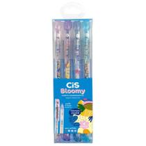 Caneta esferográfica 0.7mm Bloomy com 4 unidades - Cis