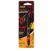 Caneta esferográfica 1.0 retrátil Stranger Things Hellfire 4 cores - Bic Caneta esferográfica 1.0 retrátil Stranger Things Hellfire 4 cores - Bic