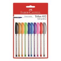 Caneta Esferografica 1.0 Trilux Colors Com 10 Faber Castell