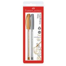 Caneta esferográfica 1.0 Trilux Colors Metalizada SM/032PO com 2 unidades - Faber-Castell