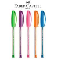 Caneta Esferografica 1.0 Trilux Kit Com 5 Cores Faber Castell