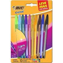 Caneta Esferográfica 1.2mm Bic Fashion Cores Vivas Estojo com 10 Canetas