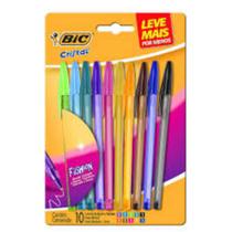 Caneta esferográfica 10 cores fashion bic