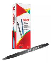 Caneta Esferográfica 1MM VS-GRIP CX 12UN PRETO