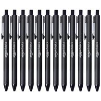 Caneta esferográfica Amazon Basics retrátil preta de 1,2 mm, pacote com 12 Caneta esferográfica Amazon Basics retrátil preta de 1,2 mm, pacote com 12