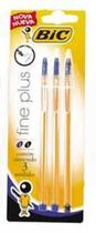 Caneta Esferográfica Azul 3 Unidades Cristal 0.8mm Ponta Fina 835241 Bic Blister - 1