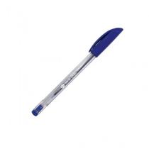 Caneta esferográfica azul cristal kit com 3