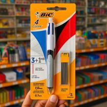 Caneta Esferográfica Bic 3 Cores + 1 Lapiseira com Grafite 0.7HB Multifuncional