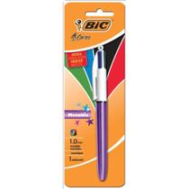 Caneta Esferografica BIC 4 Cores Metallic Corpo RX