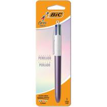 Caneta Esferográfica BIC 4 Cores Perolado Roxo Blister Caneta Esferográfica BIC 4 Cores Perolado Roxo Blister