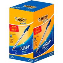 Caneta esferográfica Bic cristal cor azul 1.0mm ponta média caixa com 50 unidades