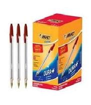 Caneta Esferográfica BIC Cristal Dura Mais, A Clássica, Vermelha, Ponta Média de 1.0mm, 50 unidades