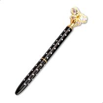 Caneta Esferografica Borboleta Cristal Luxo Corpo Metal Caneta Esferografica Borboleta Cristal Luxo Corpo Metal
