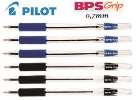 Caneta Esferográfica BPS Grip 0,7mm Pilot Kit com 6 AZ E PT