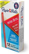Caneta Esferográfica Casafoyer Write Bros 1mm Tinta Vermelha Pacote com 12 Caneta Esferográfica Casafoyer Write Bros 1mm Tinta Vermelha Pacote com 12