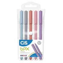 Caneta Esferográfica Cis BPX 0.7mm com 5 Cores Caneta Esferográfica Cis BPX 0.7mm com 5 Cores