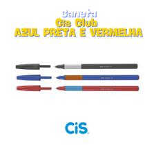 Caneta esferográfica cis club - 3 unidades - cores básicas: azul, preto e vermelho Caneta esferográfica cis club - 3 unidades - cores básicas: azul, preto e vermelho