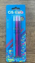 Caneta esferográfica cis club com 3 un azul, rosa e roxa Caneta esferográfica cis club com 3 un azul, rosa e roxa