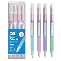 Caneta Esferográfica Cis Dolce Color Retratil Pastel Estojo Com 4 Cores